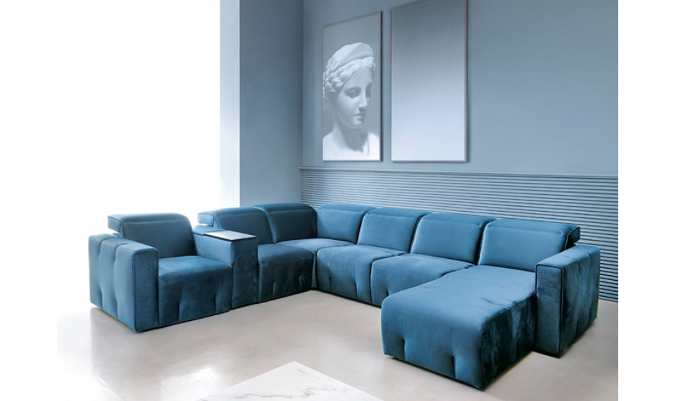 SPOT 1RF man.-mod. shelf USB-1RF man.-E-2,5F-REC/BK Corner sofa-bed | Soft furniture | ZIPhome.ee kuva 1