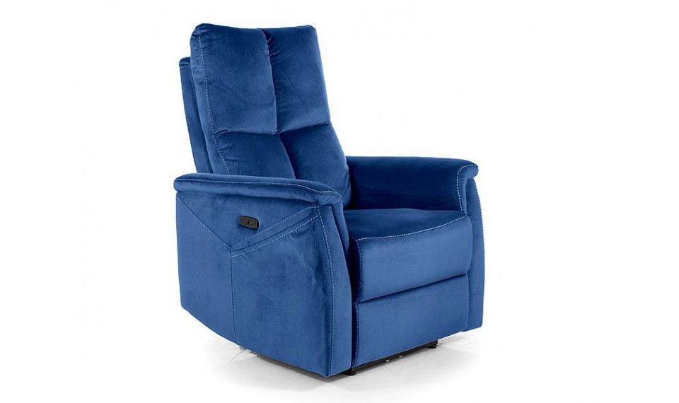 Armchair NEPTUN M VELVET BLUVEL 86 navy blue, with massage function | Soft furniture | ZIPhome.ee kuva 1