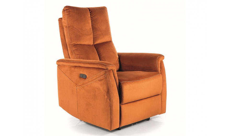 Armchair NEPTUN M VELVET BLUVEL 4215 cinnamon, with massage function | Soft furniture | ZIPhome.ee kuva 1