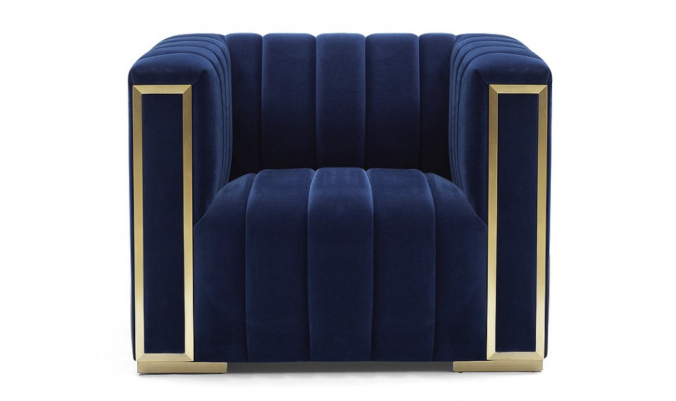 VOGUE 1 Tugitool VELVET Tap.202 sinine/kuld | Pehme mööbel | ZIPhome.ee kuva 2