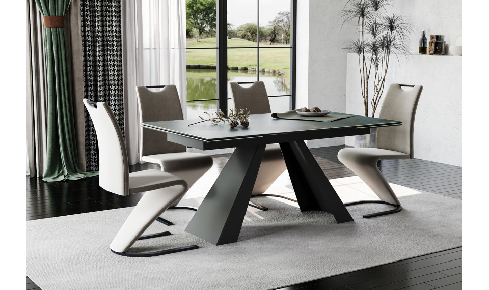 SALVADORE Extendable 160-240 Dining table, Ossido Verde / black matt | Tables | ZIPhome.ee image 4