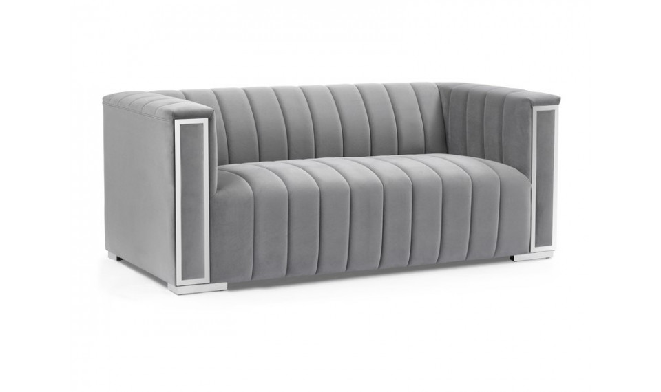 VOGUE 2 Diivan VELVET Tap.203 hall/hõbe | Pehme mööbel | ZIPhome.ee kuva 1