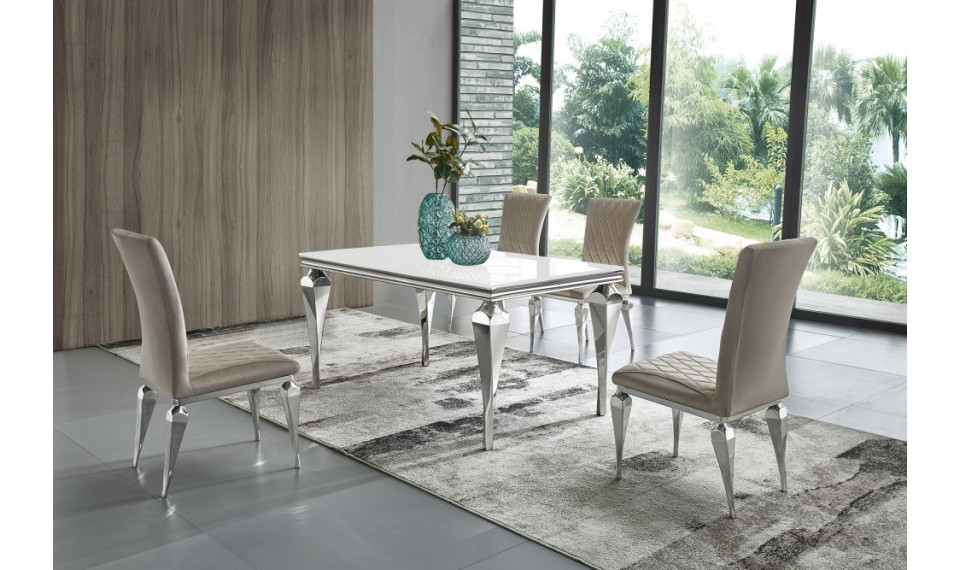 Dining table TH951-1 silver / white | Tables | ZIPhome.ee image 2