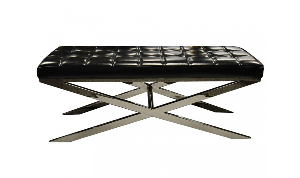 Bench Y-1020 silver/black | Footstools | ZIPhome.ee image 1