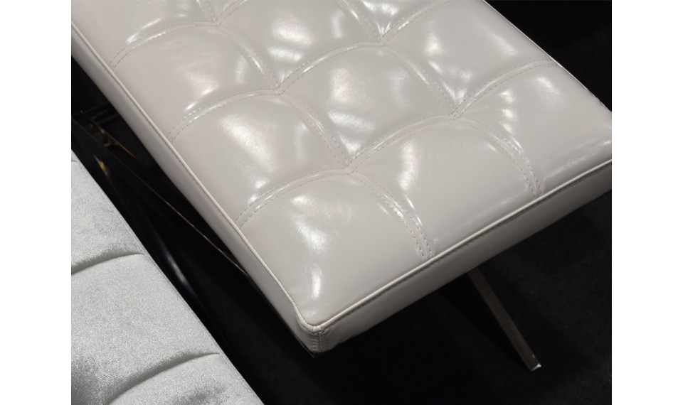 Bench Y-1020 silver/white | Footstools | ZIPhome.ee image 2