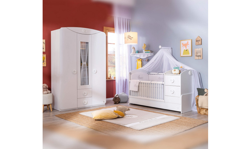 BABY COTTON 3-ustega riidekapp aknaga | Lastetuba | ZIPhome.ee pilt 3