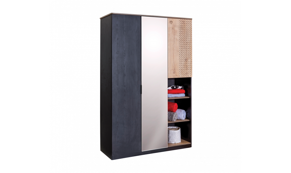 BLACK 3-ukseline riidekapp | Laste riidekapid | ZIPhome.ee image 1