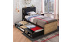 BLACK liisavoodi riiulidega (90x190 cm) | Black | ZIPhome.ee pilt 2