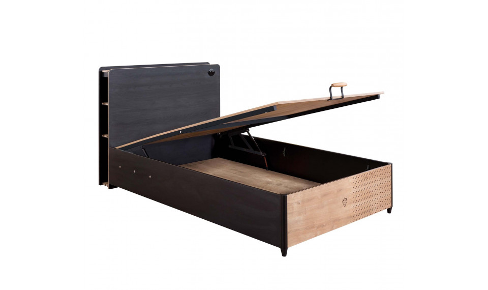 BLACK BED WIHT BASE (120x200 cm) | Black | ZIPhome.ee kuva 5