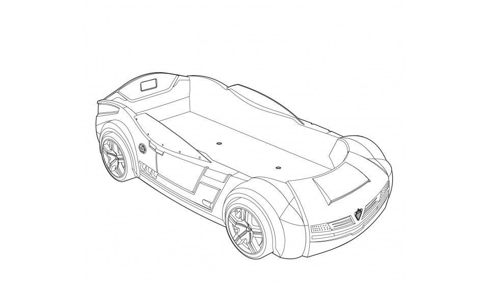 BITURBO auto-voodi (punane) (90x195 cm) | Laste voodid | ZIPhome.ee pilt 6