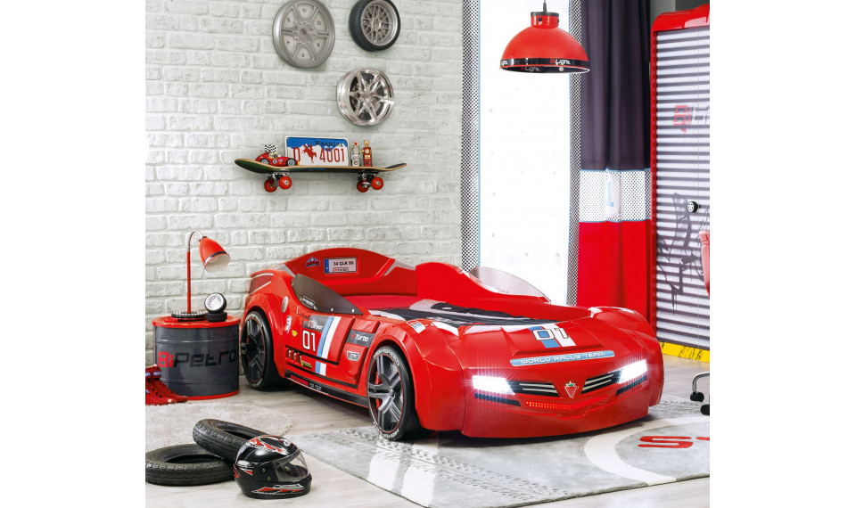 BITURBO auto-voodi (punane) (90x195 cm) | Laste voodid | ZIPhome.ee pilt 4