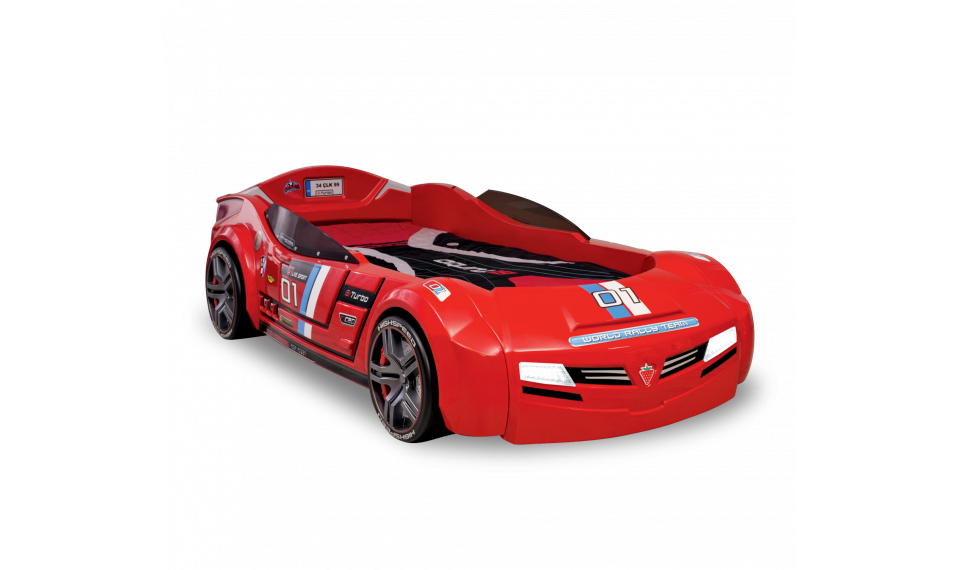 BITURBO auto-voodi (punane) (90x195 cm) | Laste voodid | ZIPhome.ee pilt 1