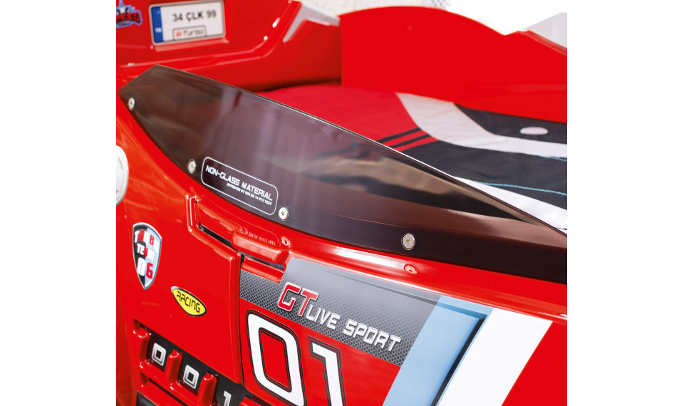 BITURBO auto-voodi (punane) (90x195 cm) | Laste voodid | ZIPhome.ee pilt 3