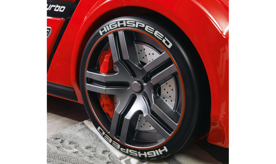 BITURBO auto-voodi (punane) (90x195 cm) | Laste voodid | ZIPhome.ee pilt 5