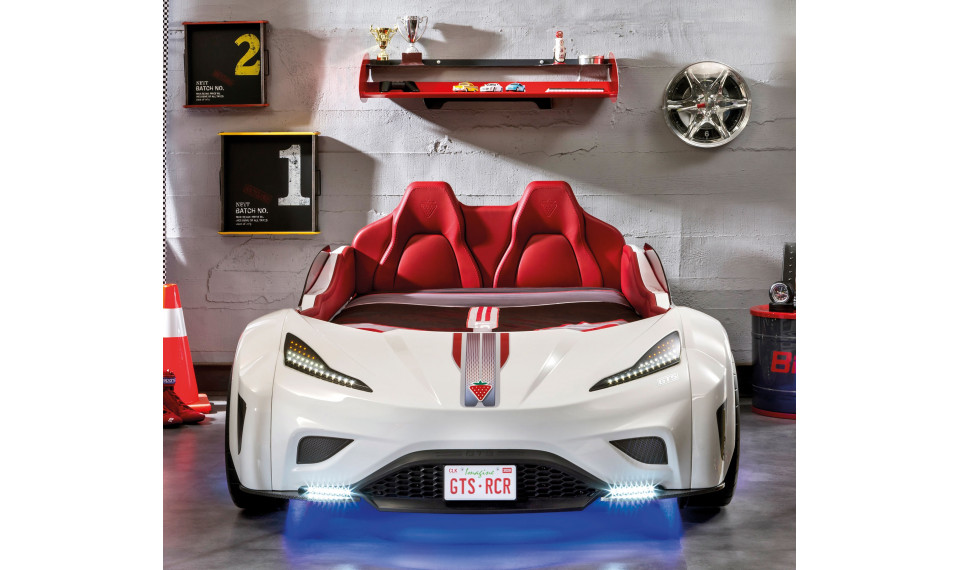 GTS auto-voodi (valge) (99x191 cm) | Laste voodid | ZIPhome.ee изображение 5
