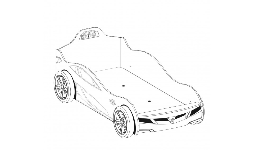 COUPE auto-voodi (punane) (90x190 cm) | Laste voodid | ZIPhome.ee pilt 2