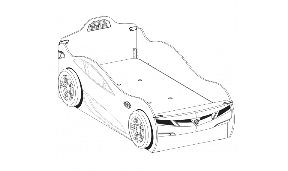COUPE auto-voodi sõbra voodiga (punane) (90x190 - 90x180 cm) | Autovoodid | ZIPhome.ee pilt 4