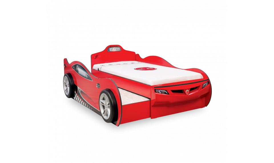 COUPE auto-voodi sõbra voodiga (punane) (90x190 - 90x180 cm) | Autovoodid | ZIPhome.ee pilt 1