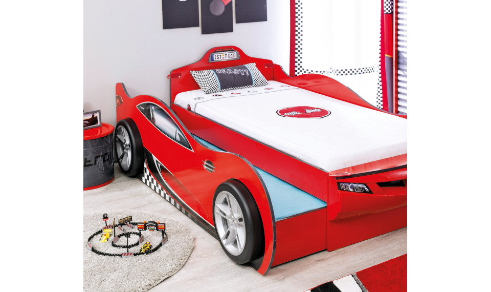 COUPE auto-voodi sõbra voodiga (punane) (90x190 - 90x180 cm) | Autovoodid | ZIPhome.ee pilt 3