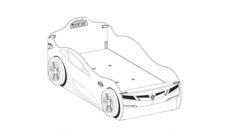 COUPE auto-voodi sõbra voodiga (valge) (90x190 - 90x180 cm) | Autovoodid | ZIPhome.ee pilt 3