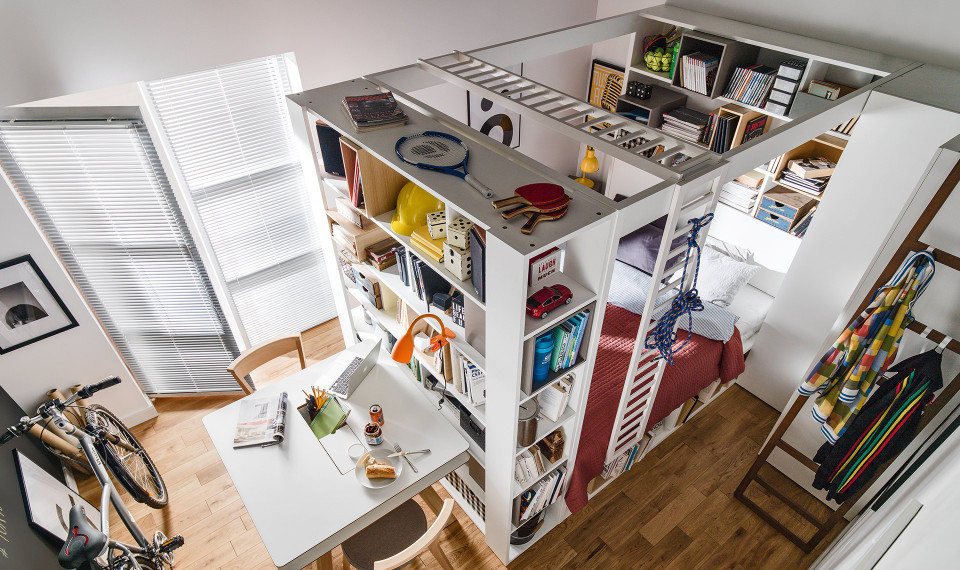 Voodi riiulitega 16x200 tõstetava alusega |  | ZIPhome.ee pilt 8