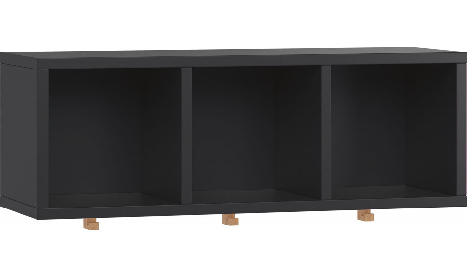 Wall Shelf for bookcase with hooks SIMBV black | Kontor | ZIPhome.ee pilt 1