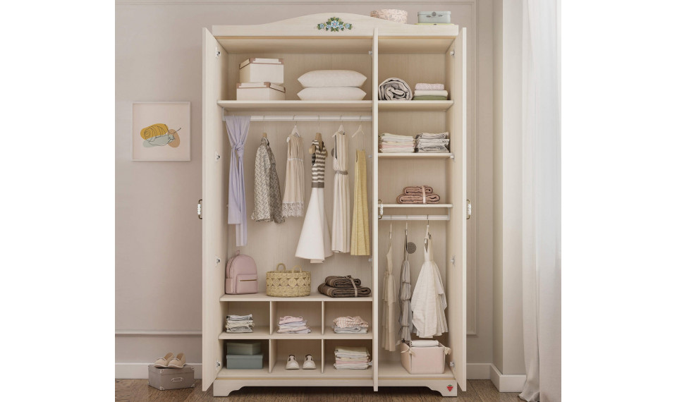 FLORA (NEW) 3 DOORS WARDROBE | Lasten vaatekaapit | ZIPhome.ee kuva 3