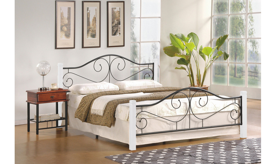 VIOLETTA 160 bed, color: white / black | Sängyt | ZIPhome.ee kuva 1