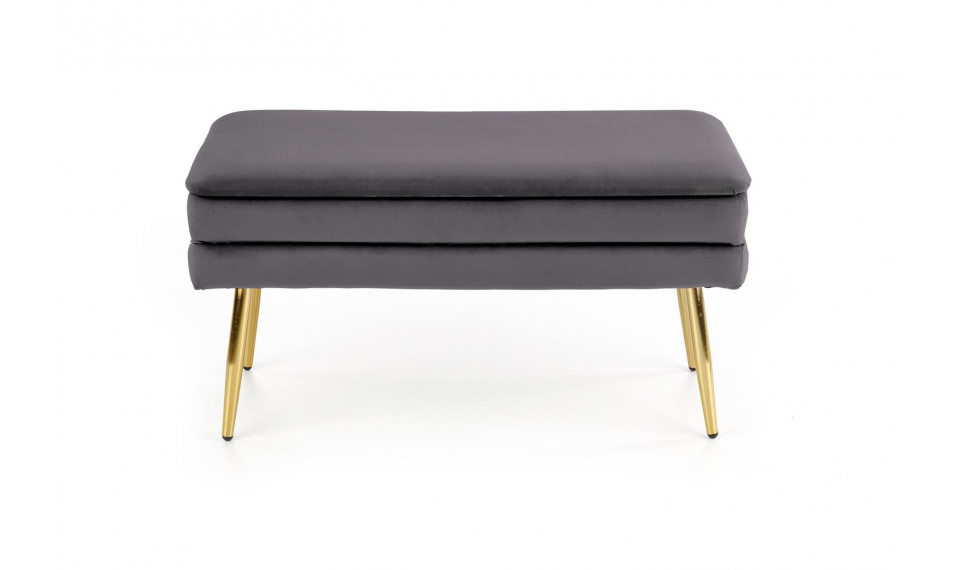 VELVA Ottoman, grey/gold | Footstools | ZIPhome.ee image 2