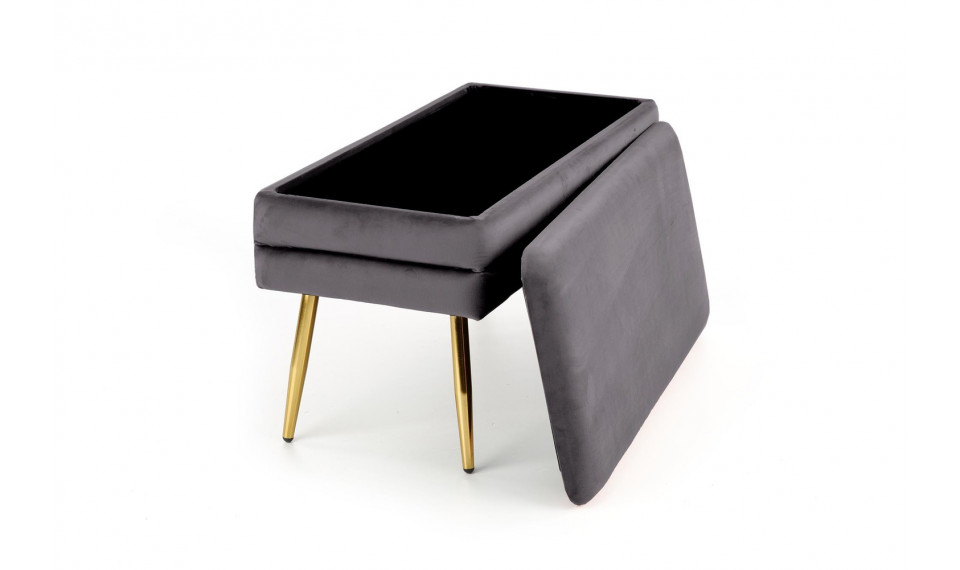 VELVA Ottoman, grey/gold | Footstools | ZIPhome.ee image 4