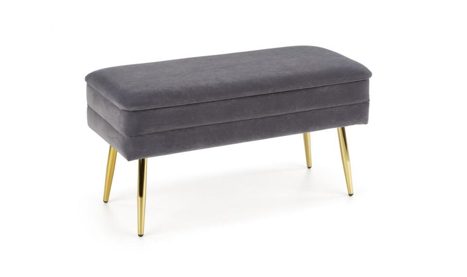 VELVA Ottoman, grey/gold | Footstools | ZIPhome.ee image 1