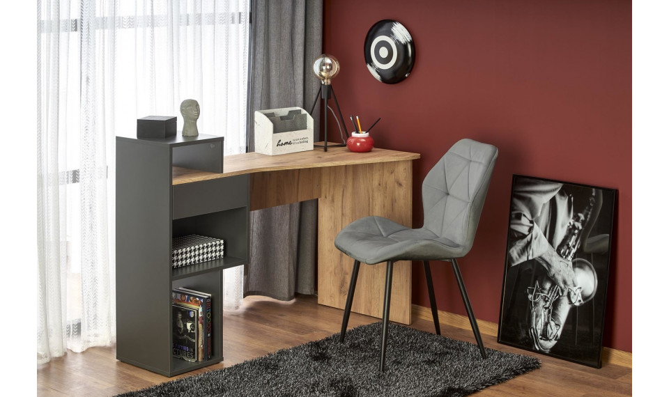 CONTI Desk, oak wotan/anthracite | Office | ZIPhome.ee image 4