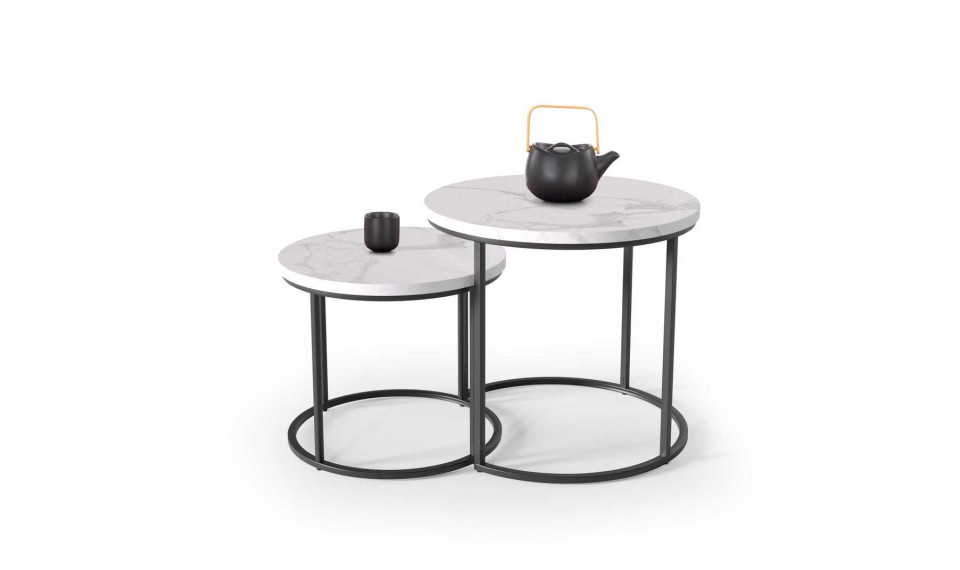 OREO Coffee tables, set of 2 pcs, white | Coffee tables | ZIPhome.ee image 3