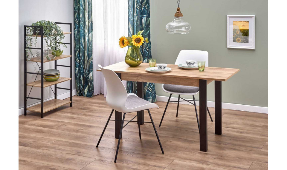 GINO Extendable dining table, wotan oak/black | Столы | ZIPhome.ee изображение 1