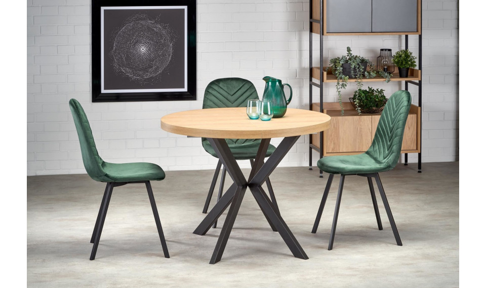 PERONI Extendable 100/250 dining table,  golden oak/black | Tables | ZIPhome.ee image 2