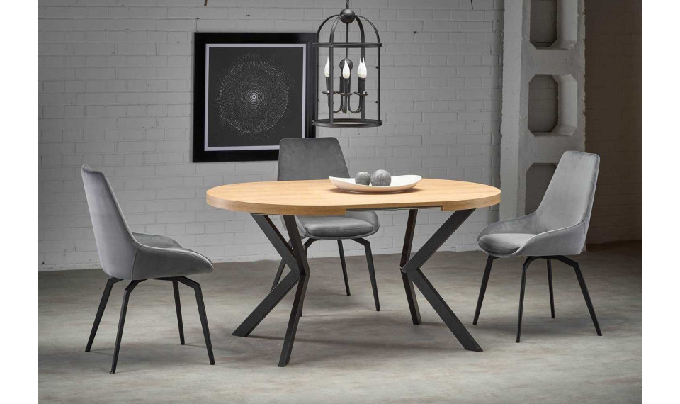PERONI Extendable 100/250 dining table,  golden oak/black | Tables | ZIPhome.ee image 1