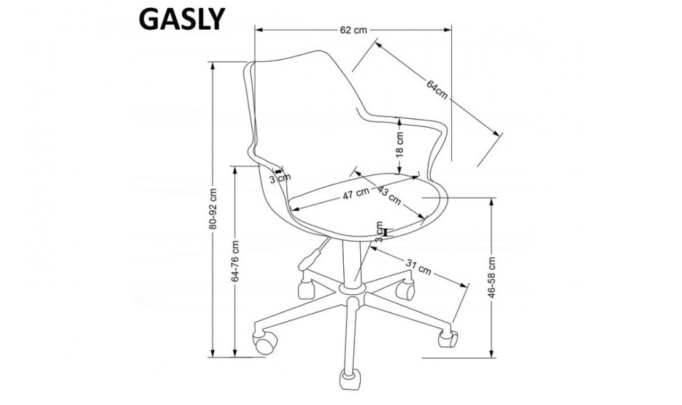 Gasly arvutitool valge | Kontoritoolid | ZIPhome.ee image 4