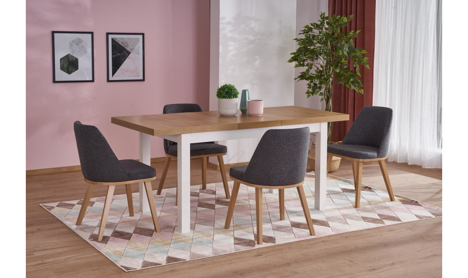 TIAGO 2 Pikendatav söögilaud 140-220, kraft tamm/valge | Lauad | ZIPhome.ee изображение 2