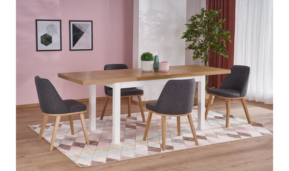 TIAGO 2 Pikendatav söögilaud 140-220, kraft tamm/valge | Lauad | ZIPhome.ee изображение 1