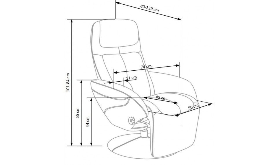 OPTIMA Recliner, color black | Nojatuolit | ZIPhome.ee kuva 2