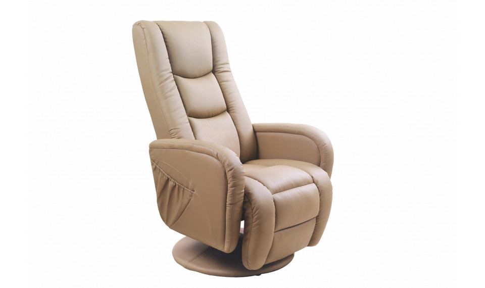 PULSAR Recliner with massage function, eco leather, color: beige | Armchairs | ZIPhome.ee image 1