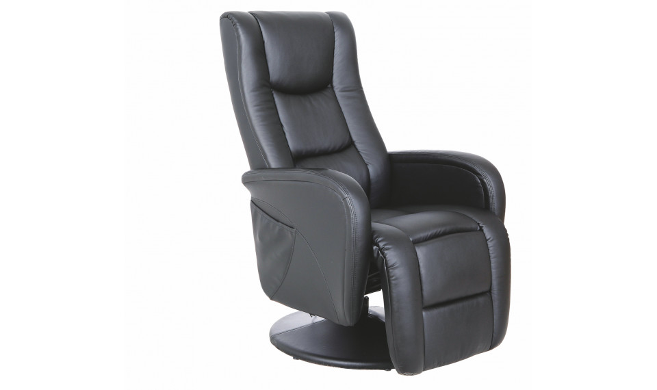 PULSAR Recliner with massage function, eco leather, color: black | Nojatuolit | ZIPhome.ee kuva 1