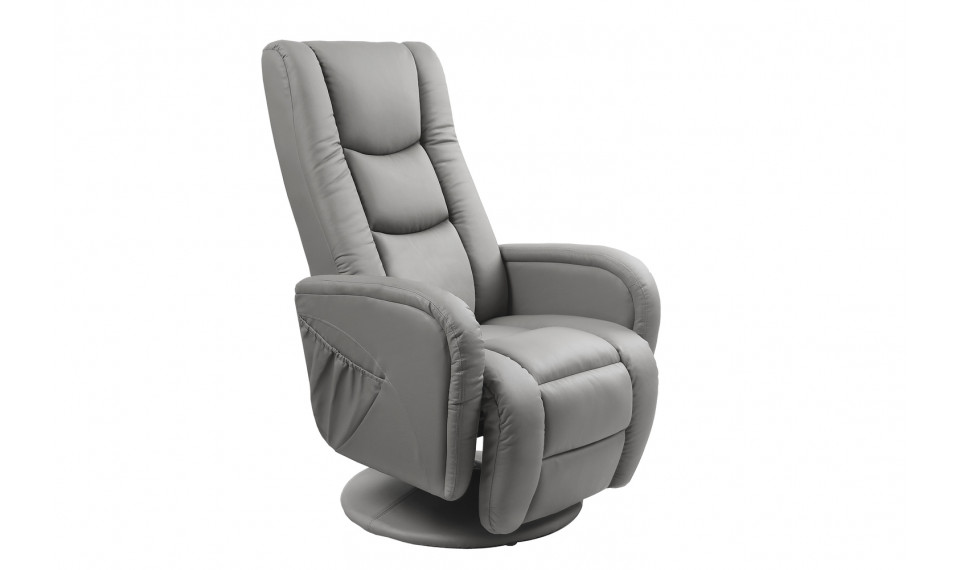PULSAR Recliner with massage function, eco leather, color: gray | Armchairs | ZIPhome.ee image 1