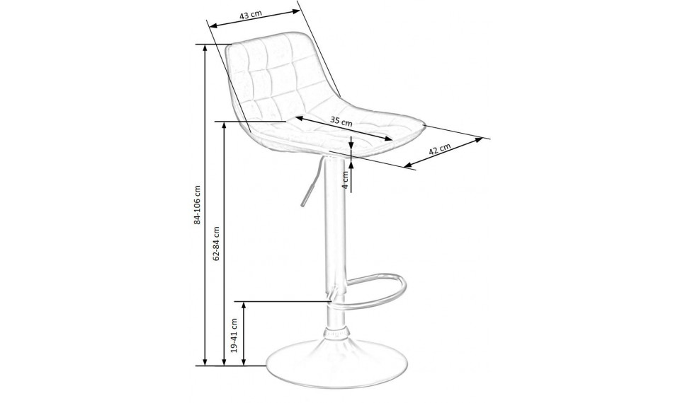 H-95 Bar stool, color: beige | Bar chairs | ZIPhome.ee image 4