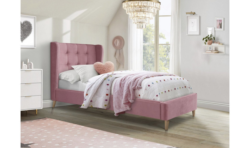 Estella 90x200 roosa voodi | Voodid ja kušetid | ZIPhome.ee image 1