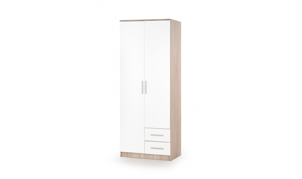 LIMA S-2 riidekapp, värv sonoma tamm/valge | Riidekapid | ZIPhome.ee pilt 1