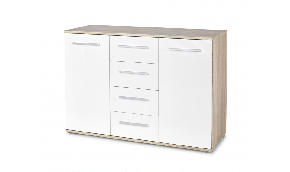 LIMA KM-4 kummut, värv sonoma tamm/valge | Kummutid | ZIPhome.ee pilt 1