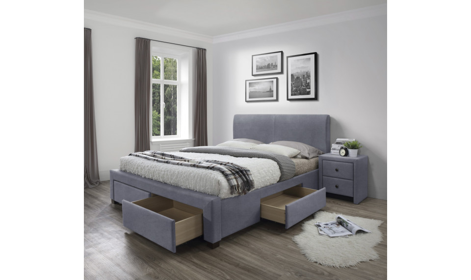 MODENA 3 bed with drawers, color: grey | Sängyt | ZIPhome.ee kuva 1