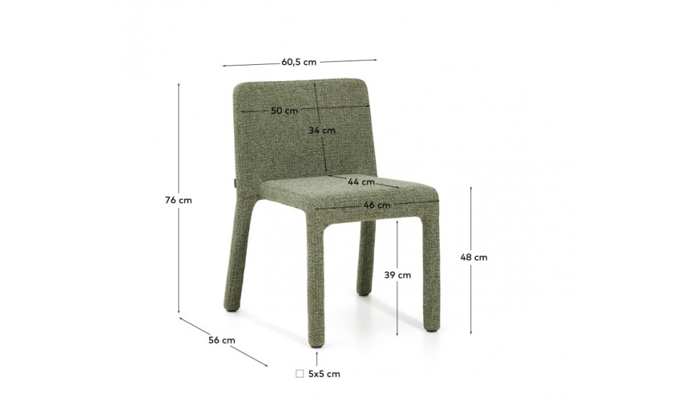 Laria chair green chenille | Chairs | ZIPhome.ee image 6
