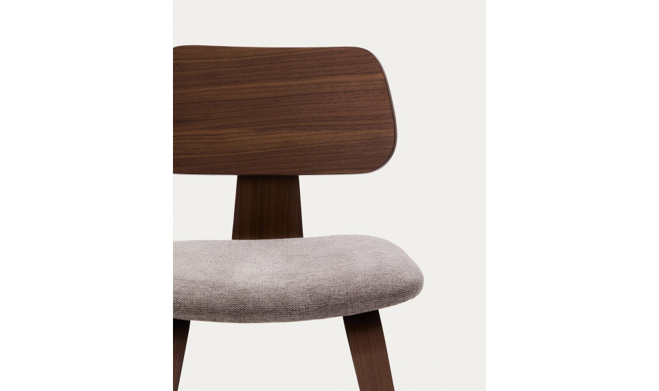 Gena-tuoli pähkinäpuun viilulla ja beige chenille-kankaalla | Tuolit | ZIPhome.ee kuva 3